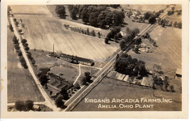 RPPC Black &amp; White Postcard Kirgan&#39;s Arcadia Farms Amelia OH - $24.74