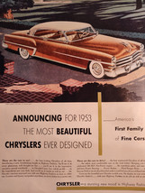 1952 Esquire Original Art Ad Advertisement for 1953 CHRYSLER Highway Fashion! - £8.49 GBP