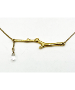 Chloe + Isabelle Gold Tone Crystal Branch Necklace - £22.13 GBP