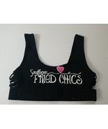 Southern Fried Chics Sports Bra  Logo Size XL  Great Condition Black  Si... - £13.59 GBP
