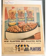 1964 PLANTERS Print Ad Dry Roasted Nuts Mixed Cashews Peanuts Art Poster... - $8.09