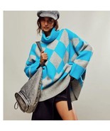 New FREE PEOPLE Harley Turtleneck PULLOVER SWEATER $248 X-SMALL Blue Gray - $157.55 CAD