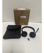 Jabra Evolve 65 TE Third Edition Wireless Headset In Black W/ Case 6699-... - $80.00
