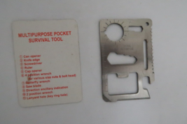 10 Multi Tools Hunting Survival Camping Pocket Outdoor Credit Card Knife... - £3.09 GBP