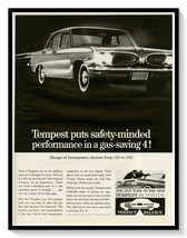 1961 Pontiac Tempest Print Ad Vintage 60s Magazine Advertisement Automobilia - £7.57 GBP