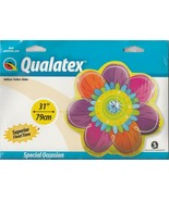 Qualatex Berry &amp; Orange Jeweled Blossom Flower 31&quot; Foil Balloon - $8.90