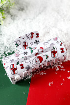 White Christmas Pattern Print Cut Out Hair Claw Clip - $75.09 MXN