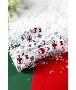 White Christmas Pattern Print Cut Out Hair Claw Clip - $5.60 CAD