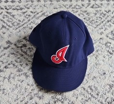 Cleveland Indians Hat Cap Snap Back Blue Size 7 3/8 New Era MLB Script Cool Base - £11.81 GBP