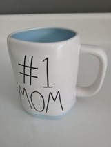 NEW! Rae Dunn &quot;#1 MOM&quot; LL Mug Blue On Bottom &amp; Inside Mom 2021  - £7.96 GBP