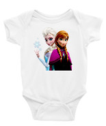 Anna Elsa Frozen Unisex Onesie, Long or Short Sleeves White - $21.99