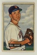 Vintage Baseball Card Bowman Gum 1951 #164 Bill Wight Boston Red Sox Pitcher - £7.46 GBP