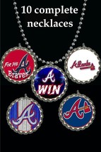 Atlanta Braves baseball  party favors lot of 10 necklaces necklace loot bag gift - $12.85