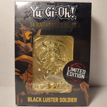 Yugioh Black Luster Soldier Metal Card 24k Gold Plated Ingot Official Konami - £38.57 GBP