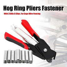Hog Ring Pliers Stapler Gun C Type Clip Nail Nailer Hand Tool For Cage Fence Usa - £52.74 GBP