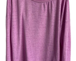 Hanes Soft T Shirt WomenPlus Size 2X Pink Long Sleeve Round Neck Heather - $8.10