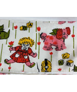 2 Vintage Children&#39; Childs Infants Toddler Valance Panels ADORABLE RETRO... - $17.82