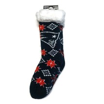 FOCO NFL New England Patriots Footy Slipper Socks Mens 5-9 Womens 6-10 Warm Blue - $18.47