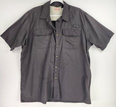 Wrangler Shirt Mens XL Dark Gray Worn Classic Core Workwear Casual Top - $17.81