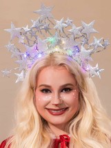 Light up Stars Headband LED Christmas Hair Band Glowing Costume Headwear Rave Pa - £26.03 GBP