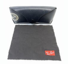 Ray ban leather case only Black with cleaning cloth - $7.91