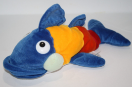 Fiesta Gus Fish 13&quot; Bean Bag Soft Toy Blue Yellow Colorful Plush Stuffed A61024 - £14.42 GBP