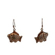 Sterling 925 Puffy Fish Dangle Hook Earrings - $40.73 CAD