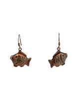 Sterling 925 Puffy Fish Dangle Hook Earrings - $40.73 CAD
