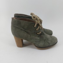 Manas Green Suede Ankle Booties Size 36 / US 5 Lace Up - £18.78 GBP