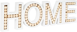 HOME Sign for Tabletop or Wall Hanging, Freestanding Rustic Beaded Home Letters - £16.54 GBP