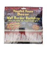 Horror BLOODY BORDER Scene Wall Trim Halloween Party Decoration Prop-20ft x1.5ft - £6.06 GBP