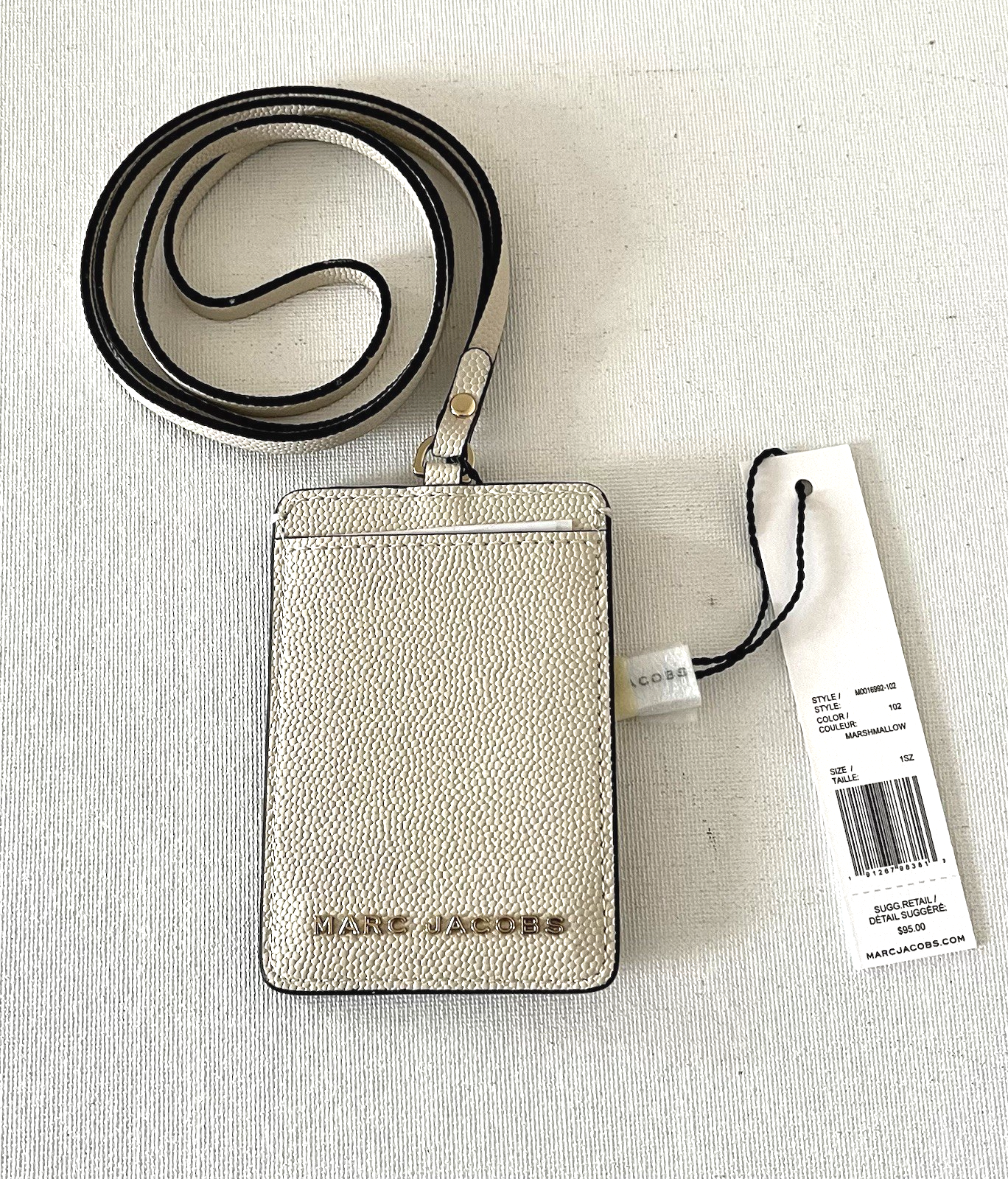 New Marc Jacobs Lanyard ID Holder Marshmallow Item image 3