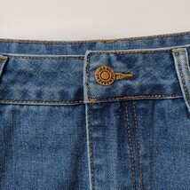 Hengsheng Women's Blue Cotton Blend Front Button & Slit Denim Skirt Size Medium image 3