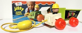 1970 Fisher-Price Vintage JIFFY Dump Truck Pull Toy w/ Box Works #156 - $49.48