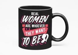 Make Your Mark Design Real Women Feminism &amp; Equality, Black 11oz Ceramic Mug - £17.10 GBP+