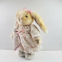 Dan Dee Rabbit Teddy Bear Stiff Plush Stuffed Easter Bunny w Slippers Baby 14in - £21.06 GBP