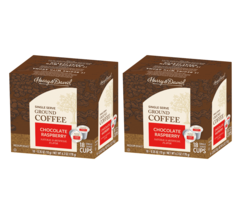 Harry &amp; David Gourmet Coffee, Chocolate Raspberry, 2/18 ct boxes (36 Cups) - £19.65 GBP