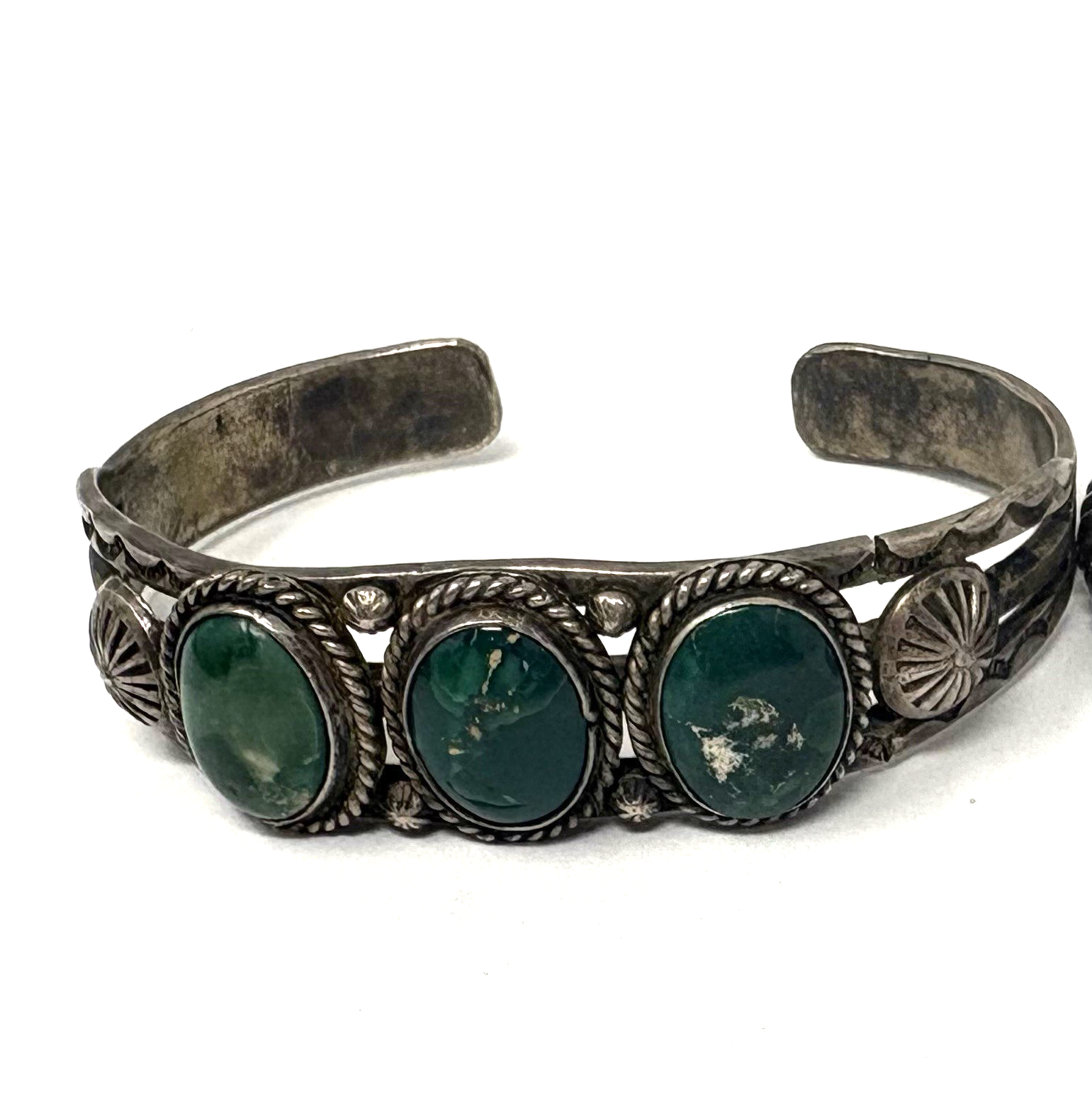 Early Navajo Handcrafted Turquoise Cuff Bracelet - $237.49