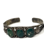 Early Navajo Handcrafted Turquoise Cuff Bracelet - €203,74 EUR
