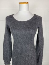 Knitted &amp; Knotted Womens Gray Alpaca Tunic Sweater Medium - £27.69 GBP