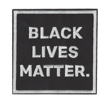 Black Lives Matter Iron On Patch 3.6&quot; Square Blm Embroidered Applique New - £3.05 GBP