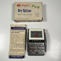 Mansfield 8mm Film Dry Splicer Butt + Box W/ Instructions Vtg - £9.63 GBP