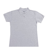 New Gildan Ladies Large Ultra Cotton Pique Polo Shirt Sport Grey - $4.95