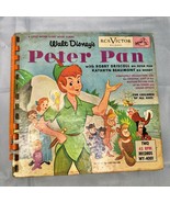 Vintage Peter Pan 1952 Spiral Board Book &amp; 45 RPM Record Set Original - £14.80 GBP