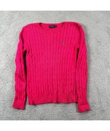 Polo Ralph Lauren Womens Pink Long Sleeve Crew Neck Pullover Sweater Size M - £31.13 GBP