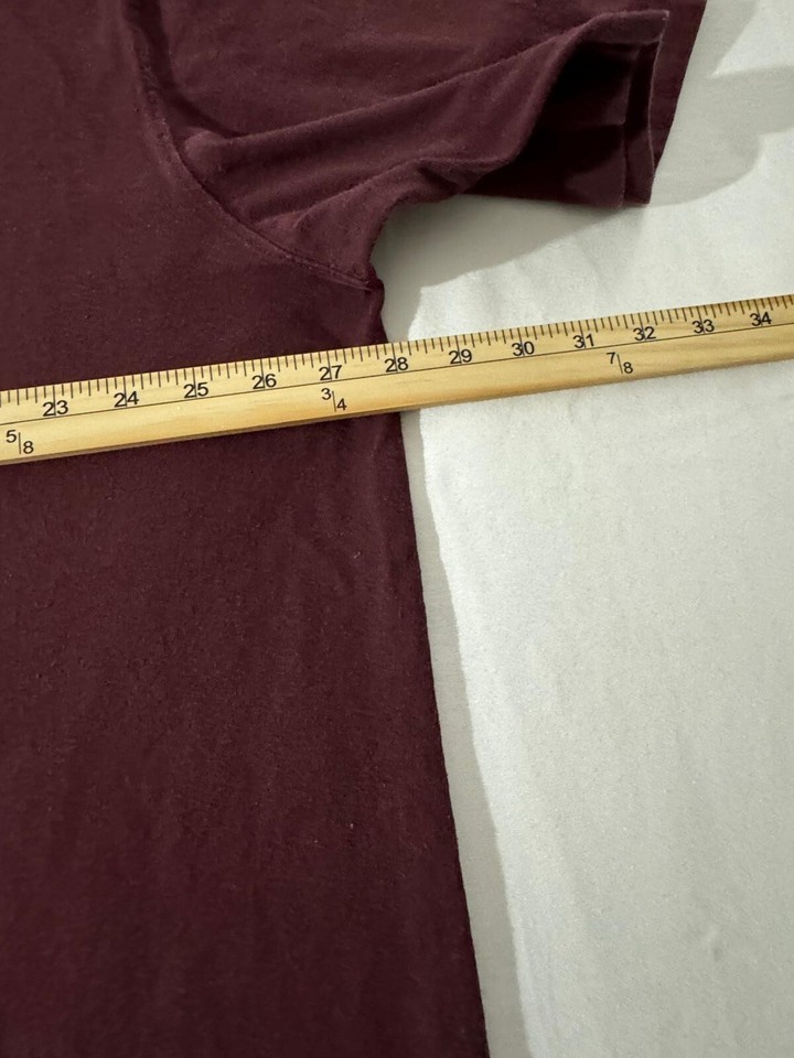 Carhartt K84 PRT Men's Size 2XL Burgundy Cotton Short Sleeve Henley T-Shirt Item image 13