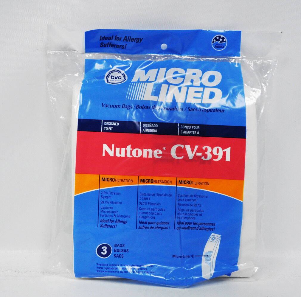 Primary image for DVC Nutone 391 Microlined Paper Vacuum Bags 3 Pack