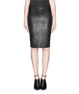 Helmut Lang Stretch Plonge LEATHER Pencil Skirt Black sz 2 - $179.00