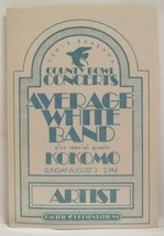 AVERAGE WHITE BAND / KOKOMO - VINTAGE ORIGINAL 1970&#39;s CLOTH BACKSTAGE PASS - $15.00