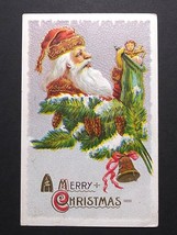 Santa w/ Toys Stocking Christmas Embossed Samson Bros Antique Postcard c1910s (b - £7.82 GBP